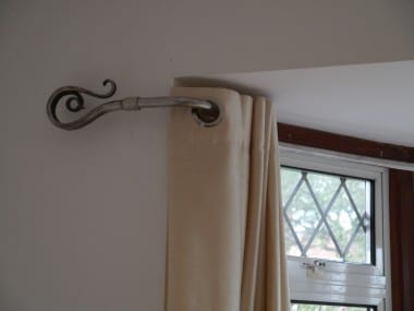Curtain Rail, Finial, Curtain Finial, Stainless Steel, Forged, Scroll, Blacksmith, Swann Forge