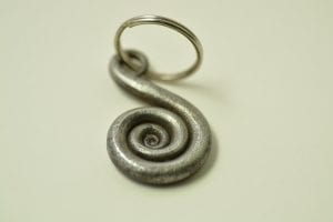 Hand forged keyring, scroll, spriral, unusal gifts, stocking fillers, gifts for him, gifts for her, stylish keyring